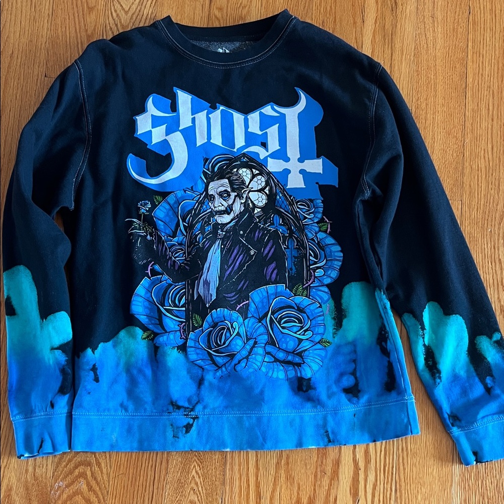 Ghost Long Sleeve  - Black and Blue Graphic Design